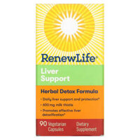 Renew Life Liver Support Herbal Detox Formula 90 Vegetarian Capsules