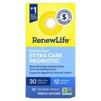 Renew Life Ultimate Flora Extra Care Probiotic 30 Billion CFU 30 Vegetarian Capsules