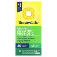 Renew Life Ultimate Flora Adult 50+ Probiotic 30 Billion Live Cultures 30 Vegetarian Capsules