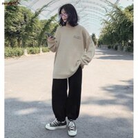 ☍✥☞renew157Quần Jogger Nữ Dài Ống Rộng Có Bo SIMPLE Ulzzang (ẢNH THẬT) L008