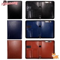 Renunong Memo Pad Clip, Dây Kéo Đóng Thẻ A4 Thư Mục Tập Tin Túi Dây Kéo, Bút Đa Năng Chèn Da PU Tập Tin Viết Kẹp Cuộc Họp