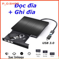 【🔥Rẻ】Ổ đọc ghi đĩa CD DVD rời gắn ngoài qua cổng USB 3.0 cho laptop, PC, máy Mác