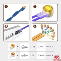 Rệp K2 Nối Cáp Mạng, Rệp nối cáp điện thoại - Phụ Kiện Công Nghệ