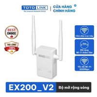 REPEATER KÍCH SÓNG WIFI CHUẨN N 300MBPS TOTOLINK EX200-V2