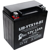 Replacement for 1998 Honda GL1500 Valkyrie 1500 CC Factory Activated, Maintenance Free, Motorcycle Battery - 12V, 12AH, UB-YTX14-BS