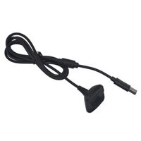 Replacement USB Charging Cable Wire USB Charger Play and Charge  for Xbox 360 - Black