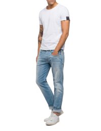 Replay Anbass Hyperflex Stretch Light Wash Denim Slim Jeans