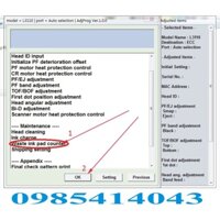 Reset bộ đếm máy in phun màu epson L1110 L3110 L1210 M1100 M1120 L3150 L4160 L6190.v.v.