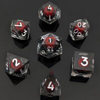 Resin quicksand dice Longan COC running group DND table game Dragon and Dungeon TRPG Kthulu Polyhedral dice