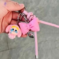 Resource LIMIT Flocking Labubububu Key Ring Bow Creative Friends