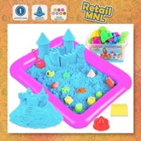 Retailmnl 2kg Space Play Sand Space Kinetic Motion Sand Playset với 18 chiếc khuôn