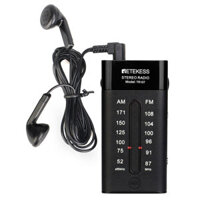 Retekes TR107 Portable Raidio Mini Pocket Radio FM AM Pointer Tuning Stereo Support BBS Mega Bass With Earphone For Walk