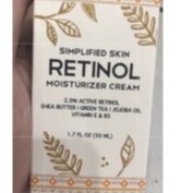 Retinol Moisturizer Cream 2.5% for Face & Eye Area with Vitamin E & Hyaluronic Acid for Anti Aging, Simplified Skin USA