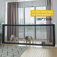 Retractable Safety Pet Dog Cat Gate Baby Safe Net Guard Fence Enclosure L Size(180*72cm)