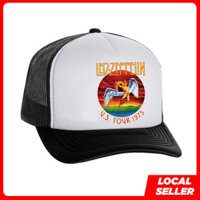 Retro 2025 thời trang Led Zeppelin Icarus Rock Topi Band Có thể điều chỉnh Snapback Trucker Cap