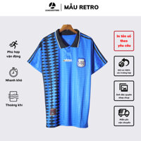 RETRO bộ đá bóng Argentina Leaguestore - quần áo đá bóng sân nhà màu xanh dương mùa 1994 vải thái dệt form âu