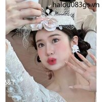 Retro Gạc Top Mũ Pháp Hepburn Phong Cách Hoa Mũ Đội Đầu Cao Cấp Cảm Giác Cô Dâu Cưới Phụ Kiện Tóc Cưới Phụ Kiện Cưới