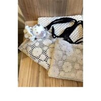 Retro high value hook flower lazy style shoulder bag