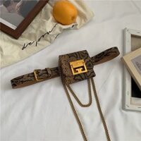 Retro Họa Tiết Da Rắn Thời Trang Túi Thắt Lưng Nhỏ Nữ Thắt Lưng ins Phong Cách Dây Xích Túi Mini Hợp Thời Trang Phù Hợp Với Váy Áo Khoác Thắt Lưng pdd / / wt205.2.10