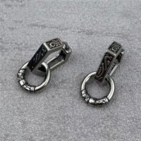 Retro Họa Tiết Mây Kết Hợp Đôi Nhẫn Bông Tai Niche Punk Rock Unisex Phong Cách Khóa Tai Nam Nữ