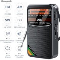 Retro Mini FM AM SW Radio Type-C Radio Transistor có thể sạc lại với màn hình HD Con trỏ Đài phát thanh di động đa chức năng [homegoods.vn]
