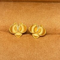 Retro Mới Phong Cách Trung Hoa Màu Vàng Chải Yu Hoa Lan Bông Tai Nữ Thời Trang Sang Trọng Nhẹ Sang Trọng Cao Cấp Bông Tai Phong Cách Mới 3.6