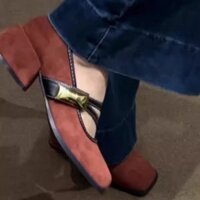 Retro Mũi Vuông Nông Miệng Mary Jane Giày Phù Hợp Với Niche Dây Đeo Dày Gót Giày Cao Gót Nữ Giày Loafers