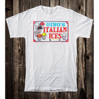 Retro Nghệ Thuật Tee Áo 100% Cotton Nyc Thành Phố New York Ginos Ý Ice Pizza