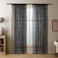 Retro Ren Rèm Phòng Khách Trang Trí Phòng Ngủ Màn Hình Cửa Sổ Vách Ngăn