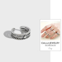 Retro Simple Ring | Nhẫn ngón tay út, ngón chân bạc 925 phong cách retro Calla Jewelry | R059