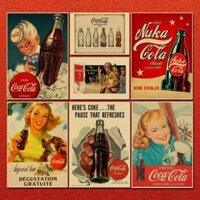 Retro Thời Trang Coca Cola Hoài Cổ Dán Quảng Cáo Poster Coca Cola Thanh KTV Tranh Trang Trí Khung Ảnh Dán Tường