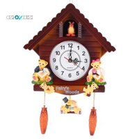 Retro Vintage Đồng Hồ Gỗ Thủ Công Khắc Phòng Khách Đồng Hồ Treo Tường Xoay Hẹn Giờ Đồng Hồ Trang Trí Dụng Cụ