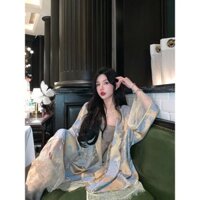 Rêu STUDIO So Moon Cá Rô Hoa Mới Phong Cách Trung Hoa Phong Cách Trung Hoa Nữ Ren Jacquard Top Áo Khoác Nữ 24.12.31