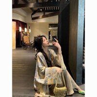 Rêu STUDIO So Moon Cá Rô Hoa Mới Phong Cách Trung Hoa Phong Cách Trung Hoa Nữ Ren Jacquard Top Áo Khoác Nữ 25.1.3