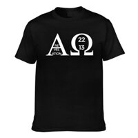 Revelation 22-13 Alpha Omega Áo thun nam mát mẻ Quần áo thời trang