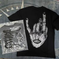 Revenge 24ss God 's Eye Of Hand Back Áo thun ngắn tay in bọt Mỹ