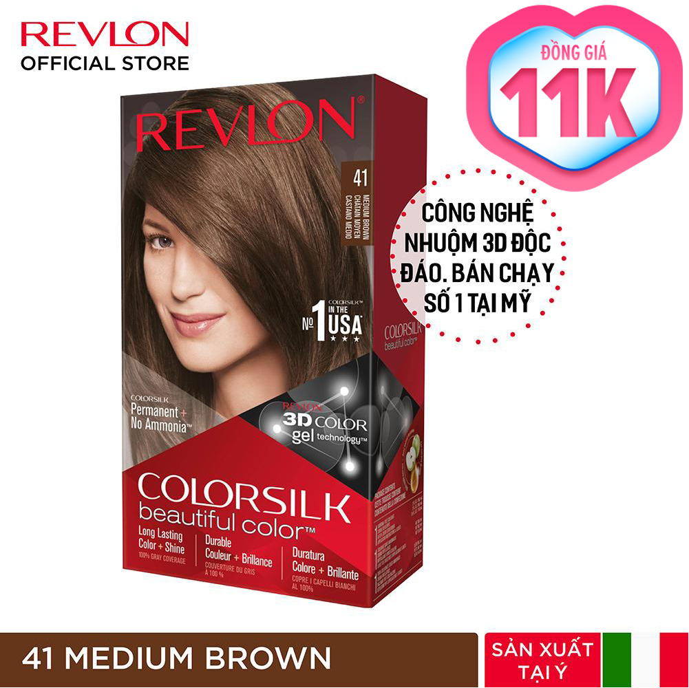 Thuốc nhuộm tóc Revlon Colorsilk Haircolor #41 Medium Brown 59.1ml
