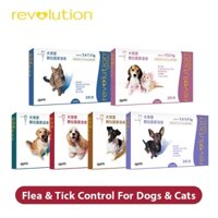 Revolution Spot Treatment Anti Tick Flea Heartworm Ear Mites và Mange Mites Giải pháp tại chỗ cho chó Mèo
