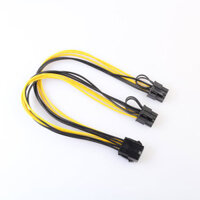 REXLIS 8pin Female to Dual 8pin(6+2) Male Power Supply Adapter Cable 30cm Graphics Card Splitter Cable for PCI-E Graphic