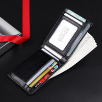 Rfid Chặn Ví Nam Da Siêu Mỏng Ví Mini Cho Nam Thời Trang Dollar Ví RFID Mỏng Nam Ví Mini Ví