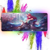 RGB Mouse Pad Extended for Spirit Blossom Ahri,12 Lighting Modes,Waterproof,Anti-Skid Rubber Base,Glowing Led Mouse Mat,Desk Pad for Computer & Lap...
