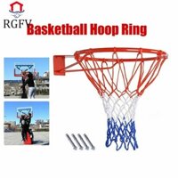 Rgfv Bóng Rổ Vòng Treo Ngoài Trời Lưới Bóng Rổ Kích Thước Đầy Đủ 18 "/ 45cm Bé Trai Quà Tặng Huấn Luyện Viên Thể Thao Vành Bóng Rổ