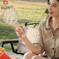 Rgfv Mini Electric Mosquito Swatter, Pin 225mAh Nhẹ Ruồi Côn Trùng Muỗi Swatter, Thiết Thực Mạnh Mẽ Với Đèn LED Sạc Zapper Swatter Cắm Trại