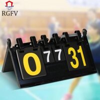 RGFV Thẻ lật bóng bàn RGFV, Bảng điểm bóng rổ đế hình tam giác 4 chữ số, Bộ giữ điểm đa chức năng để bàn Bảng điểm thi đấu Bóng chuyền