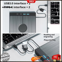 Rh.b Khả năng tương thích rộng rãi Ổ đĩa Dvd gắn ngoài di động Usb 3.0 Trình phát ghi tốc độ cao cho Windows Mac Linux Đầu ghi đĩa nhỏ gọn Vcd Rw Laptop Đọc nhanh Type-c