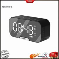 Rh.b Q5 Di Động Hộ Gia Đình Tương Thích Bluetooth 50 Không Dây Mini Đồng Hồ Báo Thức Loa Gương