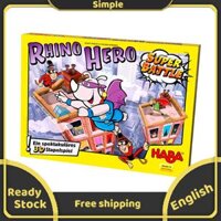 Rhino Hero Đại Chiến Trò Chơi Với Bàn Cờ Trò Chơi Xếp Gỗ 3D Hỗn Loạn Vui Vẻ Cho Mọi Lứa Tuổi Trò Chơi Tiệc Tùng Gia Đình