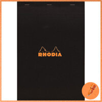 Rhodia No.19 Notebook (A4+) 80 sheets, 5mm grid, water-resistant cover, perforated, black, RHODIA cf192009.