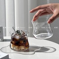 Rhymeware ins Phong Cách Kính Đơn Giản Dễ Thương Siêu Mỏng Cốc Thông Minh Nước Uống Lạnh Bong Bóng Cốc Nước Cà Phê Mỹ Cup jgtg