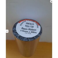 Ribbon mực in tem nhãn mã vạch decal Vintech Resin VT368 110mm x 300m ,dùng cho PVC và xi bạc